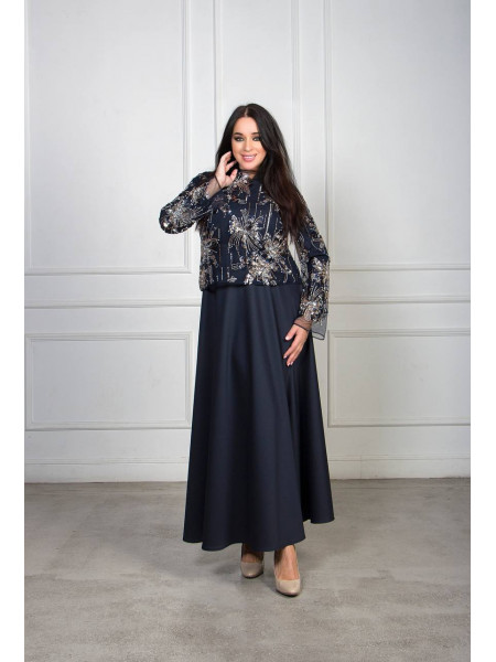 Блузон для платья Стеклярус на сетке