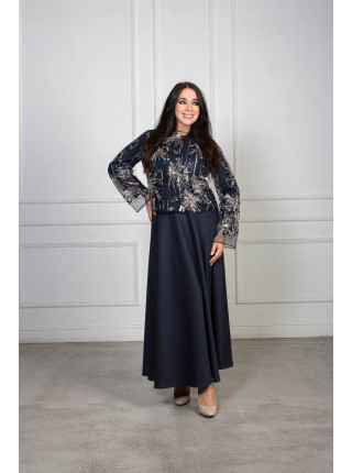 Блузон для платья Стеклярус на сетке