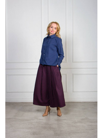 Юбка брюки в мелкую клетку