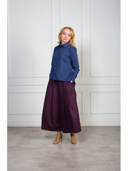 Юбка брюки в мелкую клетку