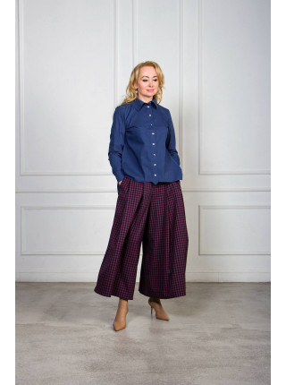 Юбка брюки в мелкую клетку