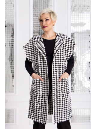 Жилет удлинённый с принтом