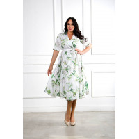 Платье Малена белое цветы