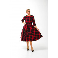 Платье Есения красно-черное