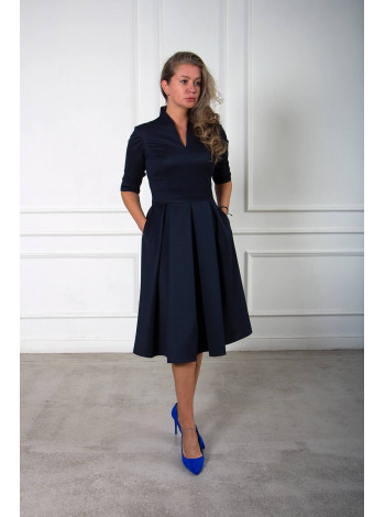 Платье Элизабет тёмно-синие