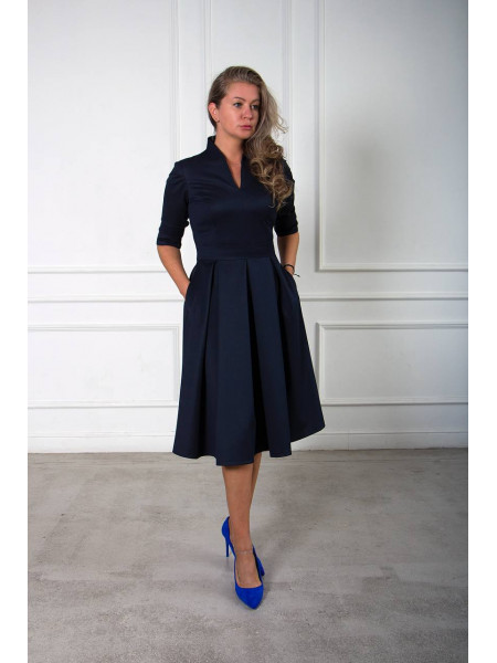 Платье Элизабет тёмно-синие