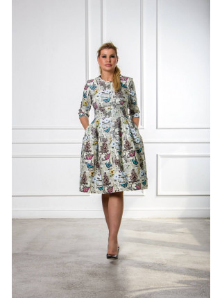 Платье Колокольчик с принтом