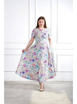Платье Загадка полевые цветы