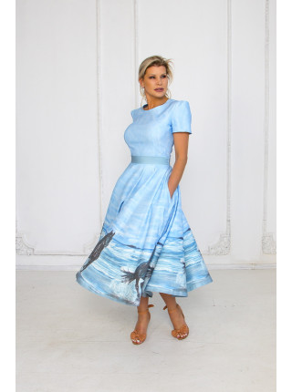 Юбка с принтом лошади