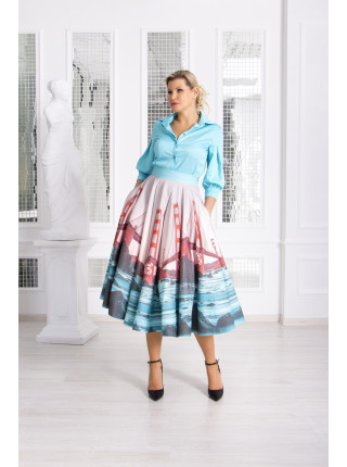 Юбка-солнце Мосты джинса